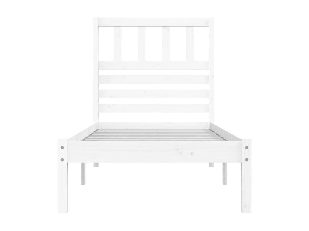 Bed Base, Wood, White, 75 x 190 m