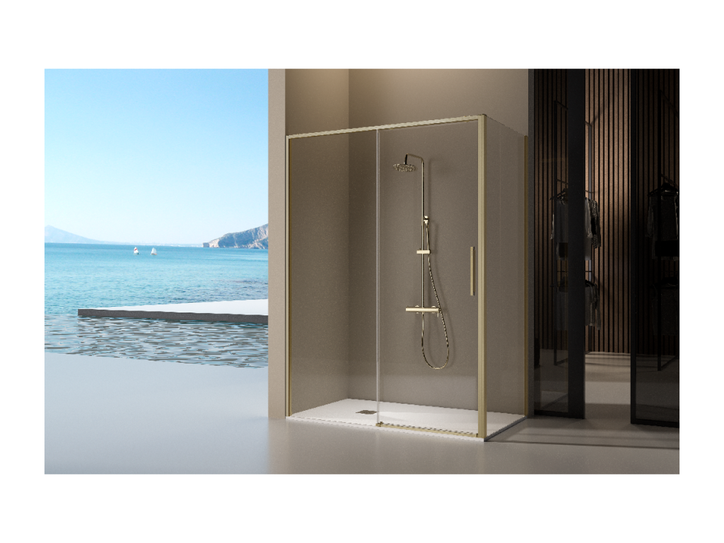 Shower Item, Glass, Clear, 90 x 190 cm