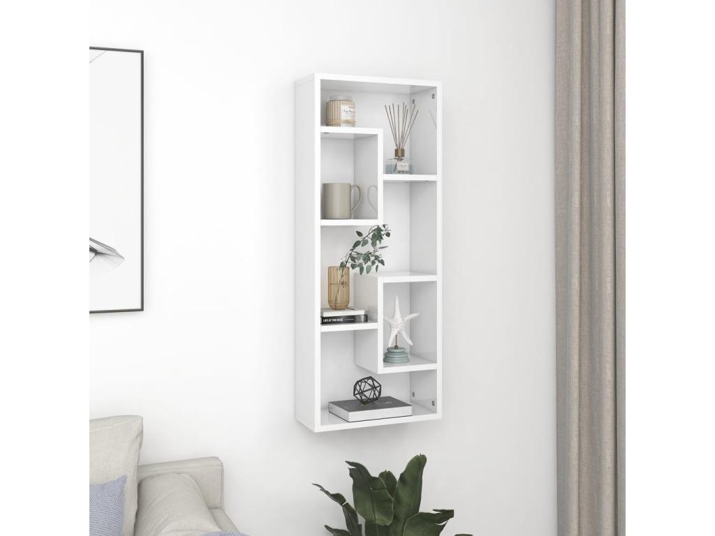 Shelf, Wood, White, 36 x 16 x 90 cm