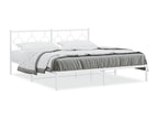 Bed Base, Metal, White, 183 x 213