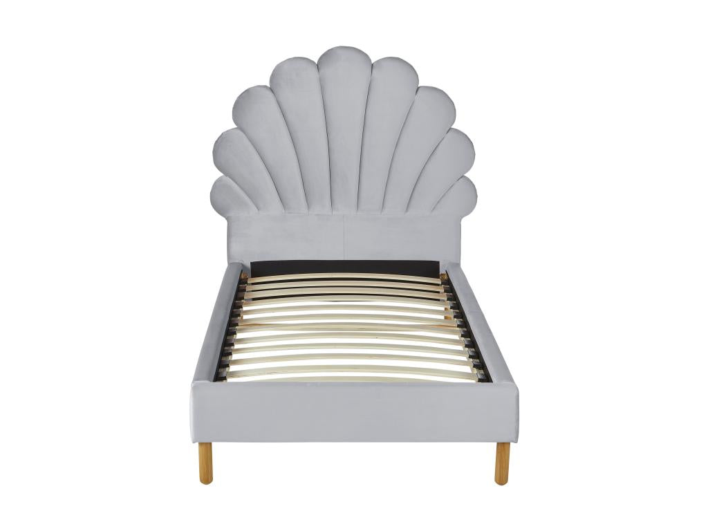 Mattress, Velvet, Light Gray, 90 x 190 cm