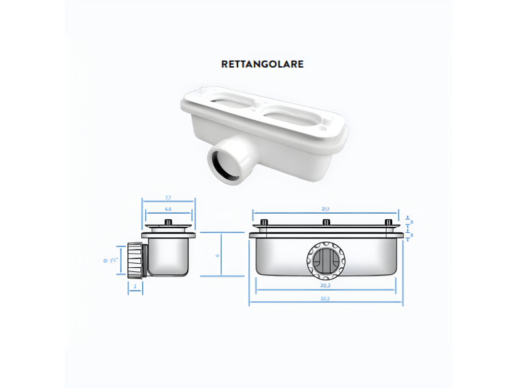 Shower Tray, Resin, Gray, 140 x 95 cm