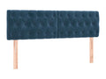 Headboard, Velvet Upholstery, Blue, 160 x 200 cm