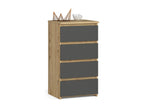 Dresser, Naturel Clair/Gris Anthracite, 40 x 35 x 74 cm