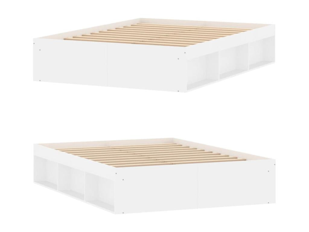 Mattress, Wood, White, 135 x 190 cm