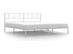 Bed Base, Metal, White, 200 x 200