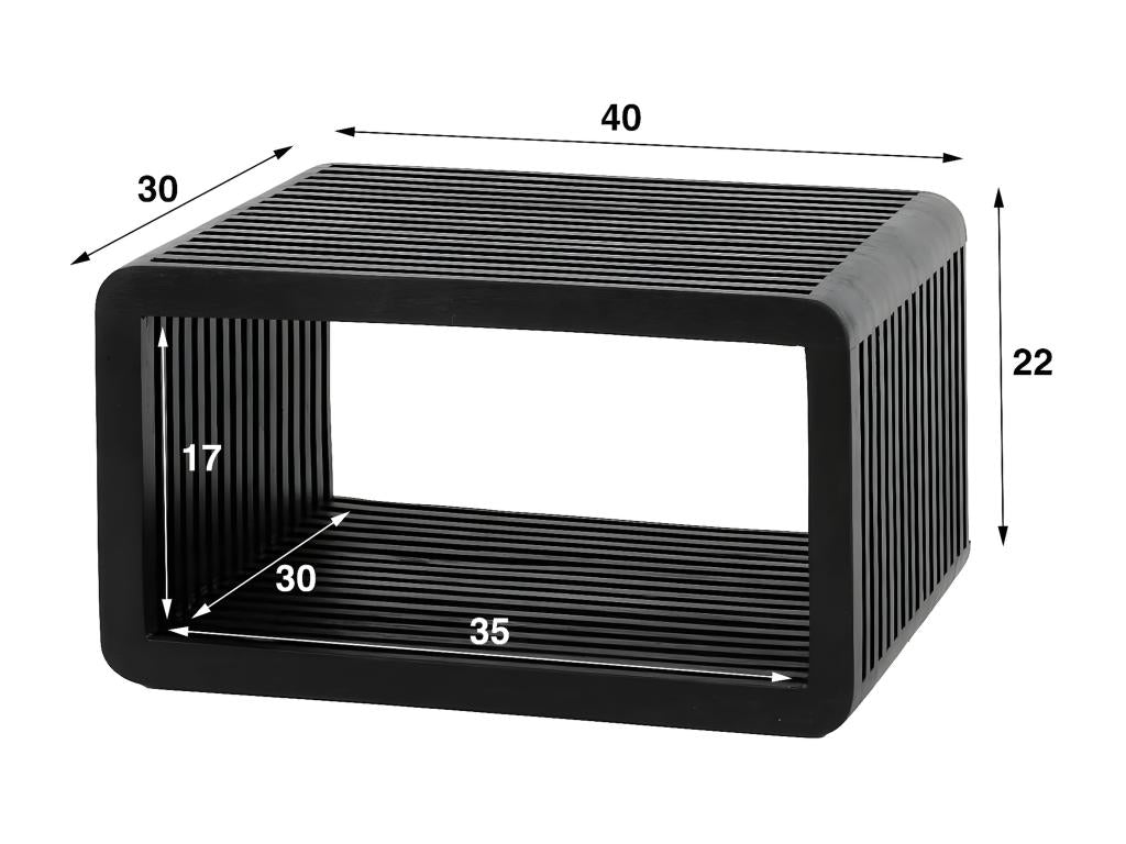 Nightstand, Wood, Black