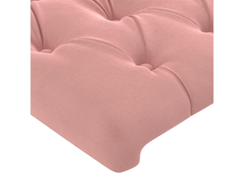 Headboard, Velvet Upholstery, Pink, 93 x 16 x 118 cm