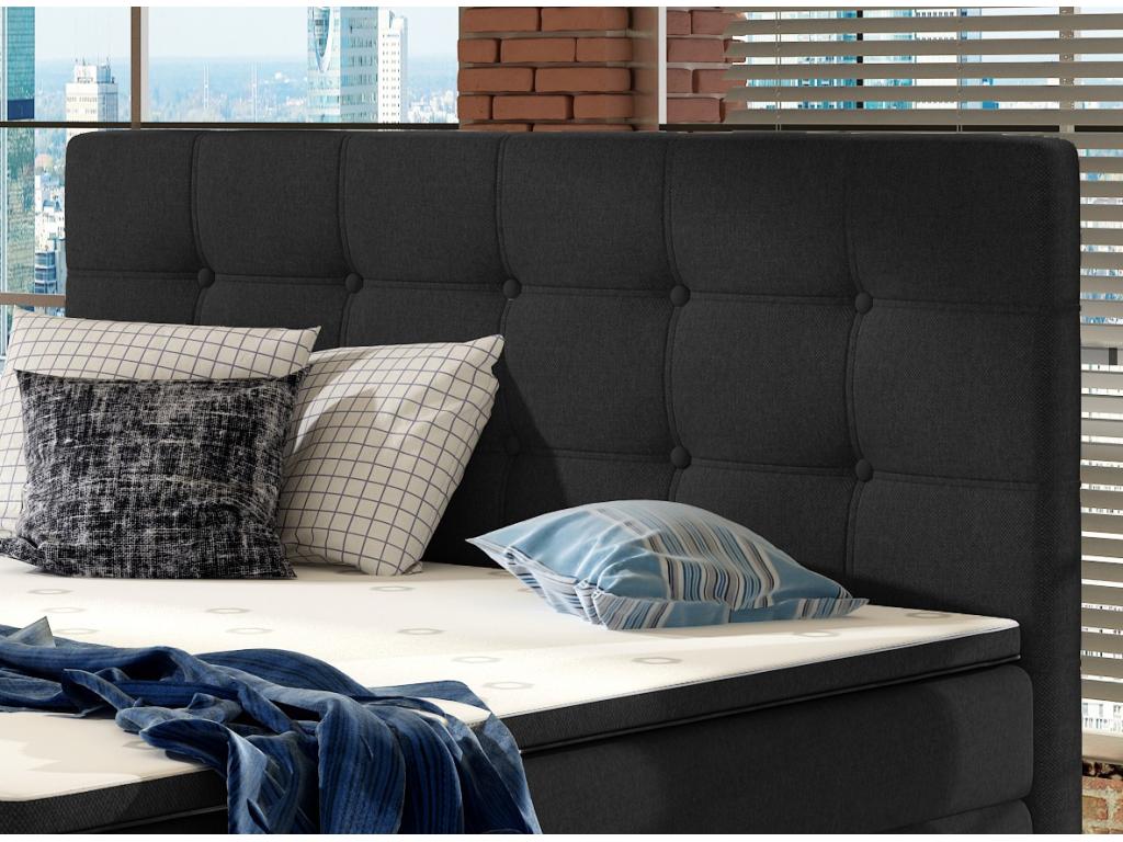 Mattress, Fabric, Black, 140 x 200