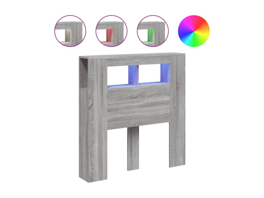 Headboard, Wood, Gray, 100 x 18