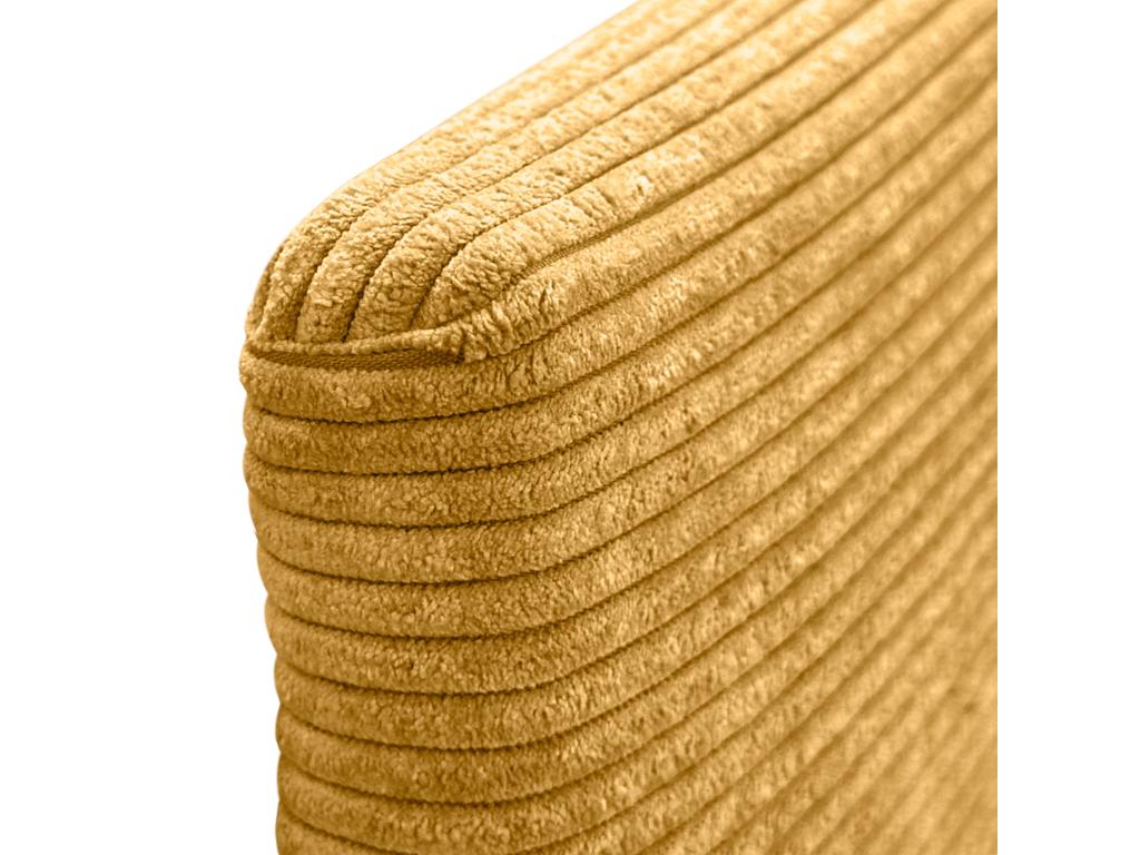 Headboard, Velvet Upholstery, Jaune Moutarde, 150 x 115