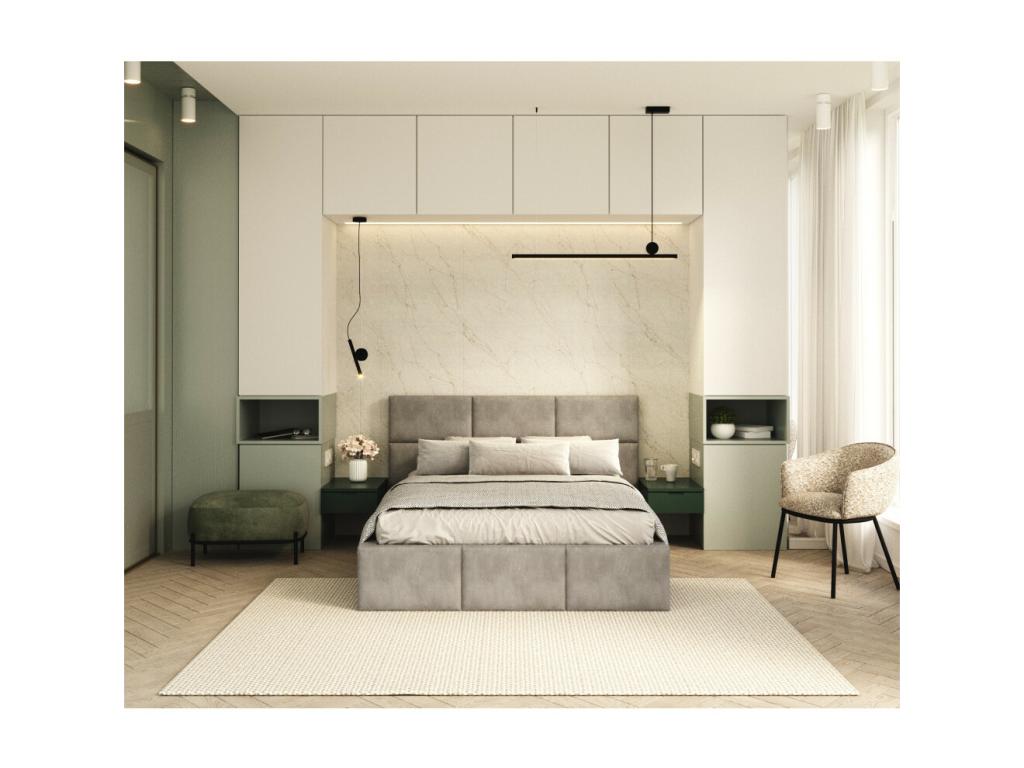 Mattress, Wood, Light Gray, 140 x 190 mm