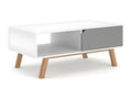 Coffee table with 1 drawer and 1 shelf, 110 cm wide - Meublita