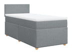 Mattress, Fabric, Gray, 90 x 200 cm