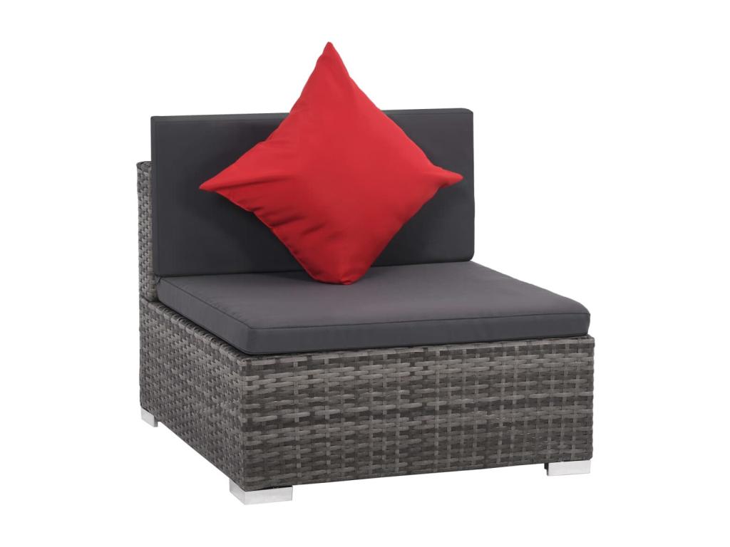 Patio Furniture Set, with Cushions, 8-Piece, Woven Resin (Wicker-Style), Gray