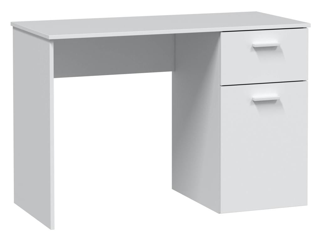 Meublita desk with 1 door and 1 drawer, white, 108 cm long