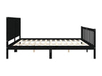 Bed Base, Wood, Black, 200 x 200 m