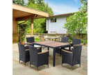 Patio Furniture Set, Woven Resin (Wicker-Style), Black