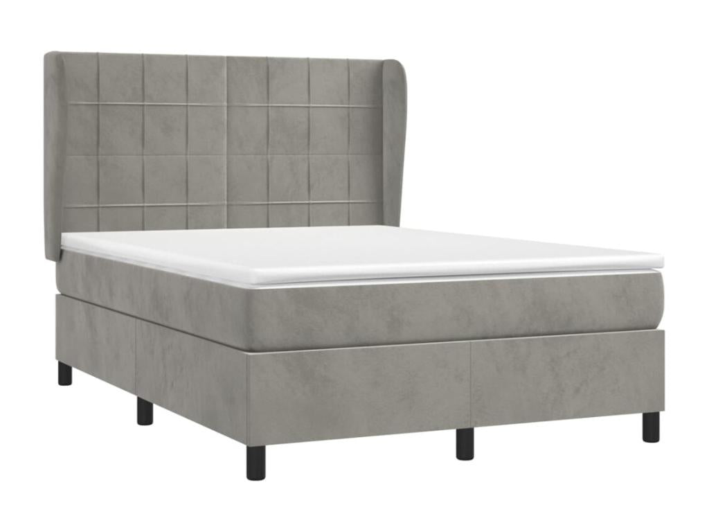 Mattress, Velvet, Gray, 140 x 190 cm