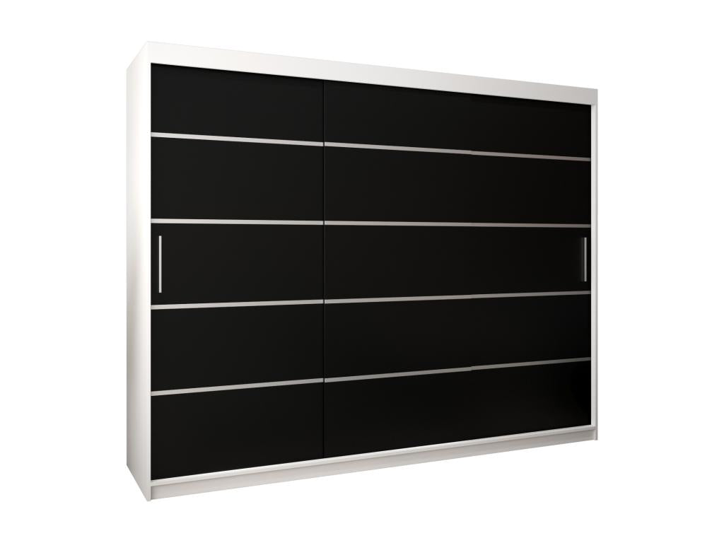 Wardrobe, Wood, Argenté/Blanc/Noir