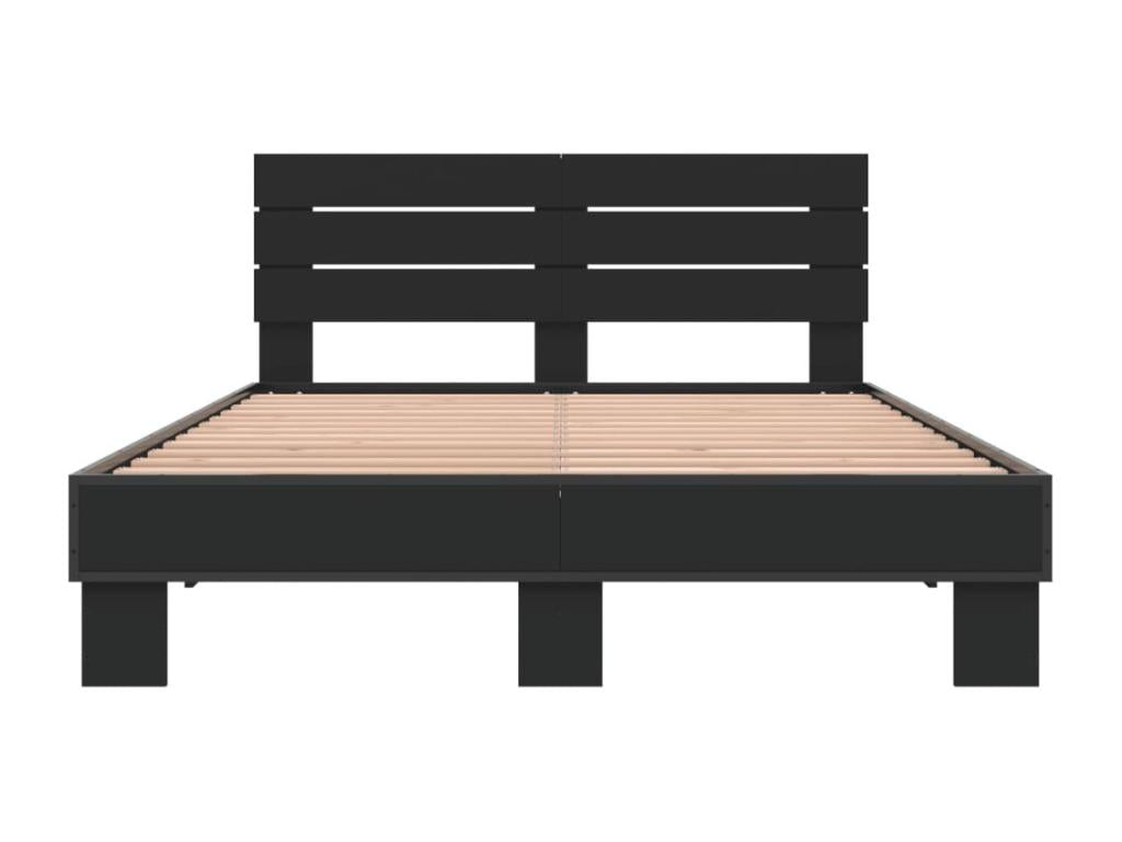 Bed Base, Wood, Black, 120 x 190