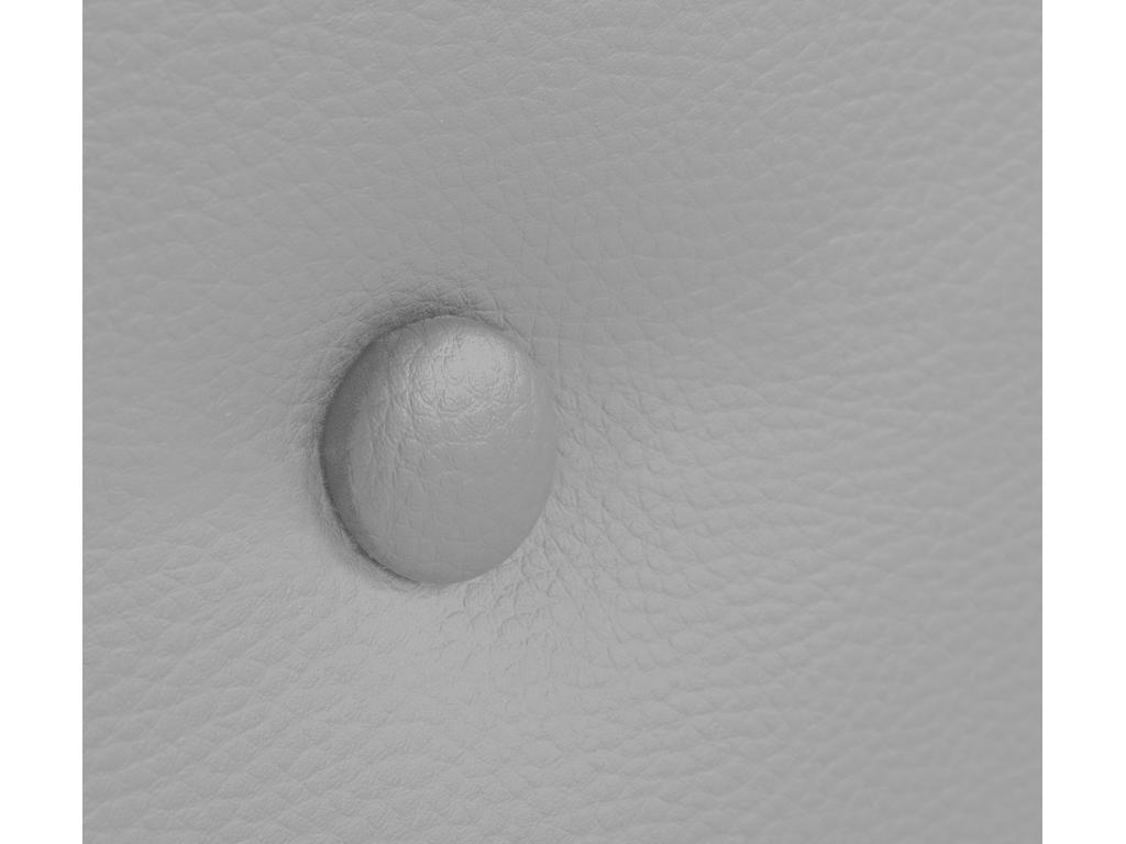 Headboard, Faux Leather Upholstery, Light Gray, 110 x 105 cm