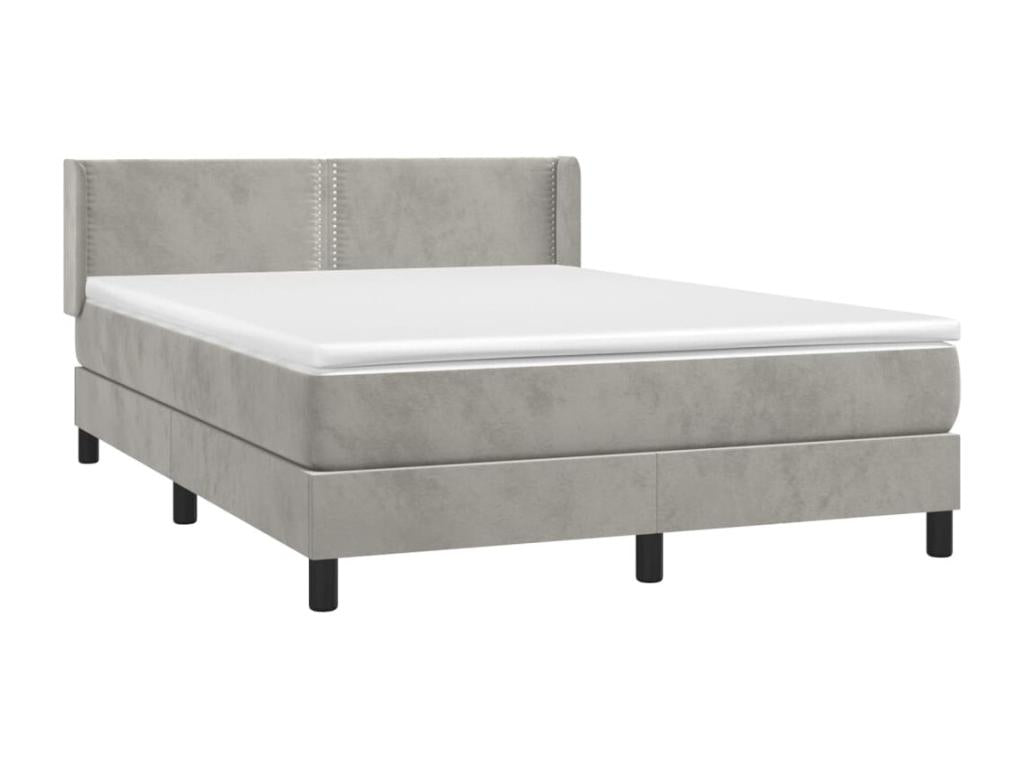 Mattress, Velvet, Gray, 140 x 190 cm