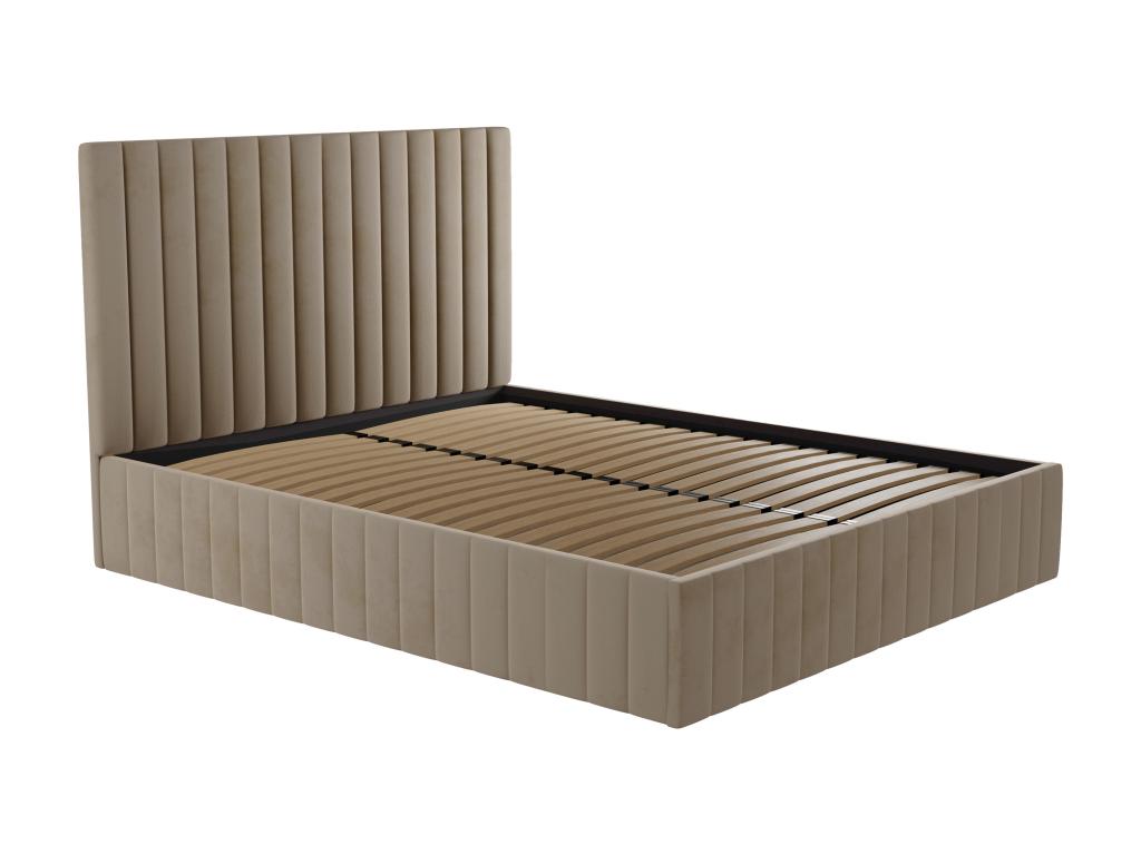 Mattress, Velvet, Taupe, 140 x 190 cm