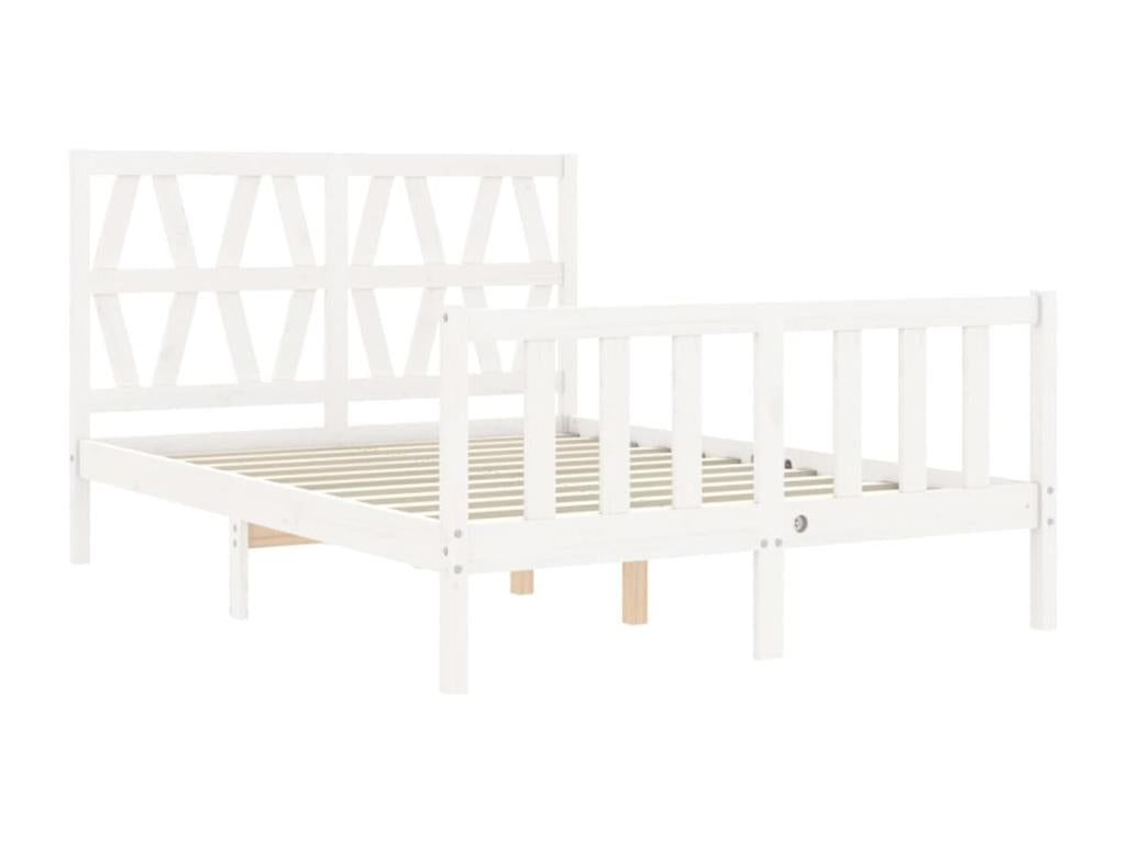 Bed Base, Wood, White, 120 x 200 cm