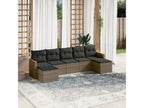 Patio Furniture Set, with Cushions, 7-Piece, Woven Resin (Wicker-Style), Gray