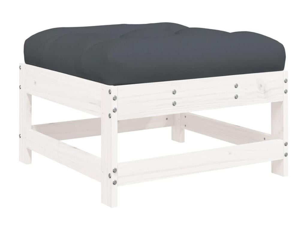 Patio Furniture Set, with Cushions, 6-Piece, Wood, White