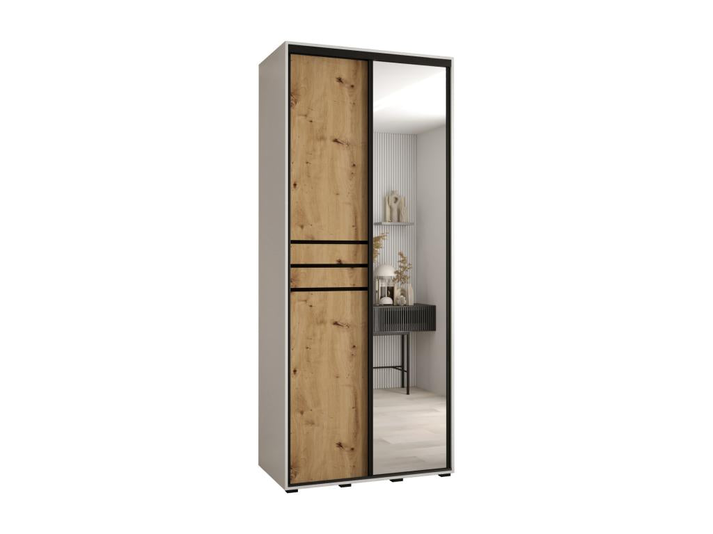 Wardrobe, Wood, Blanc/Marron/Noir