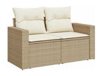 Patio Furniture Set, with Cushions, 9-Piece, Woven Resin (Wicker-Style), Beige
