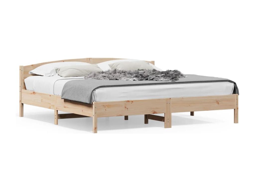 Bed Base, Wood, Brown, 180 x 200 cm