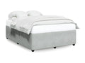 Bed Base, Velvet, Gray, 140 x 190 cm
