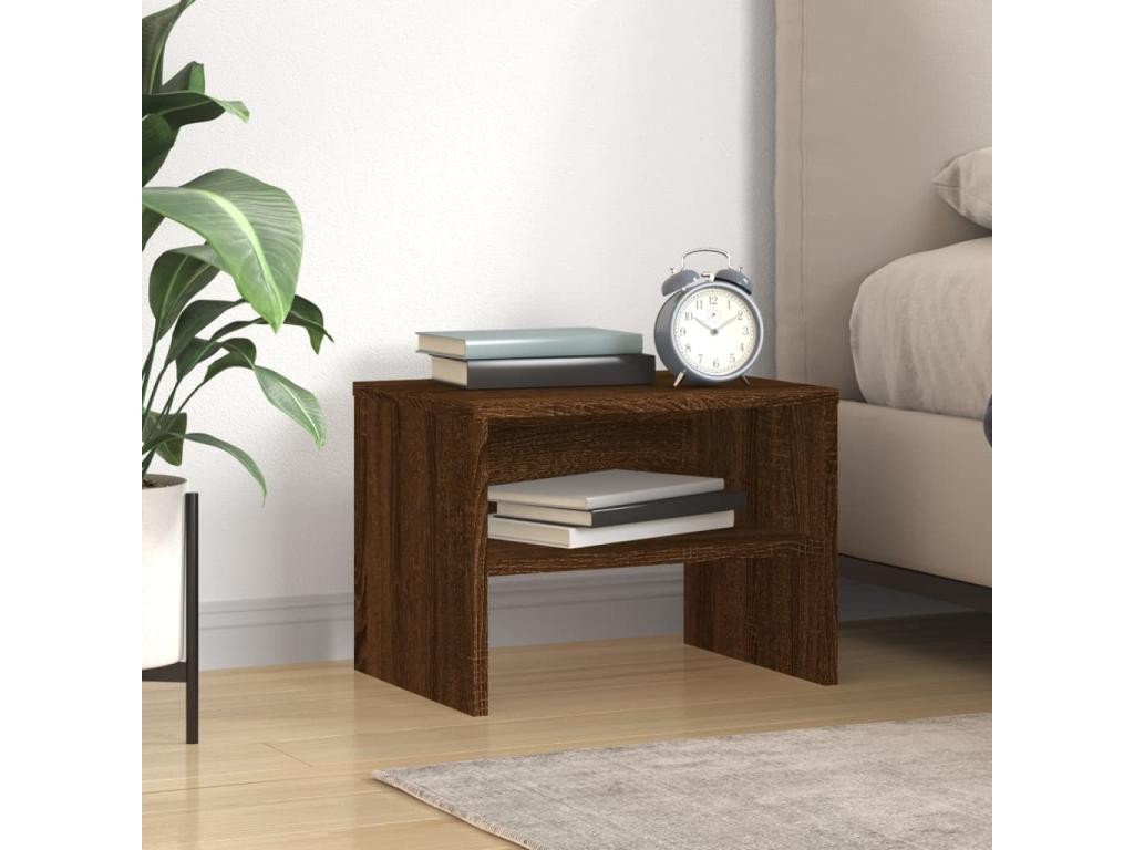 Nightstand, Wood, Brown, 40 x 30 x 30