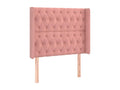 Headboard, Velvet Upholstery, Pink, 93 x 16 x 118 cm
