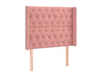 Headboard, Velvet Upholstery, Pink, 93 x 16 x 118 cm