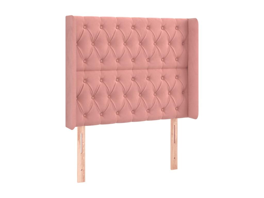 Headboard, Velvet Upholstery, Pink, 93 x 16 x 118 cm