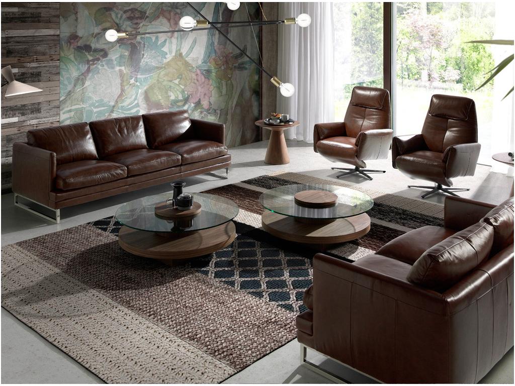 Armchair, Leather Upholstery, Yellow