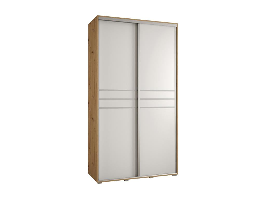 Wardrobe, Wood, Argenté/Blanc/Marron