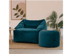 Armchair, Velvet Upholstery, Bleu Canard