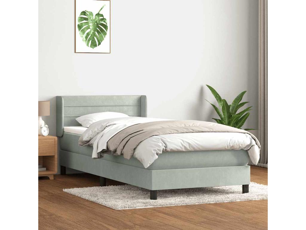 Mattress, Velvet, Gray, 90 x 210 cm