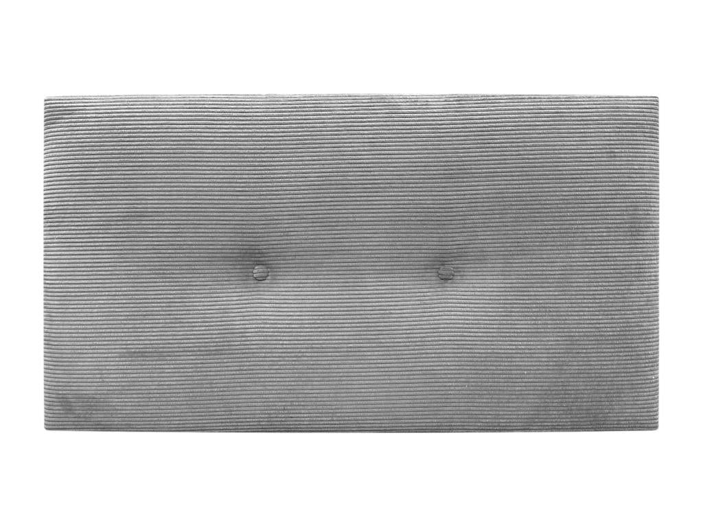 Headboard, Velvet Upholstery, Gray, 105 x 50