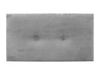 Headboard, Velvet Upholstery, Gray, 105 x 50