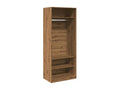 Handcrafted oak wardrobe, 80x50x200 cm, engineered wood