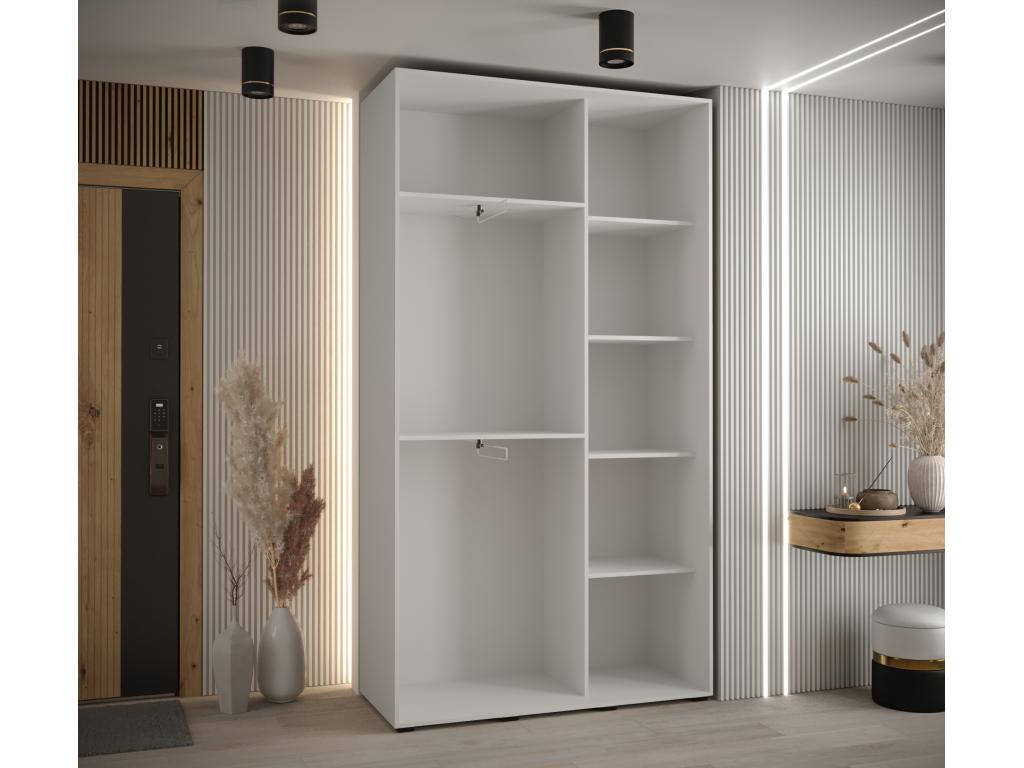 Wardrobe, Wood, Blanc/Marron/Noir