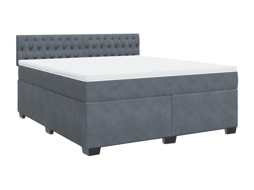 Mattress, Velvet, Gray, 180 x 200 cm