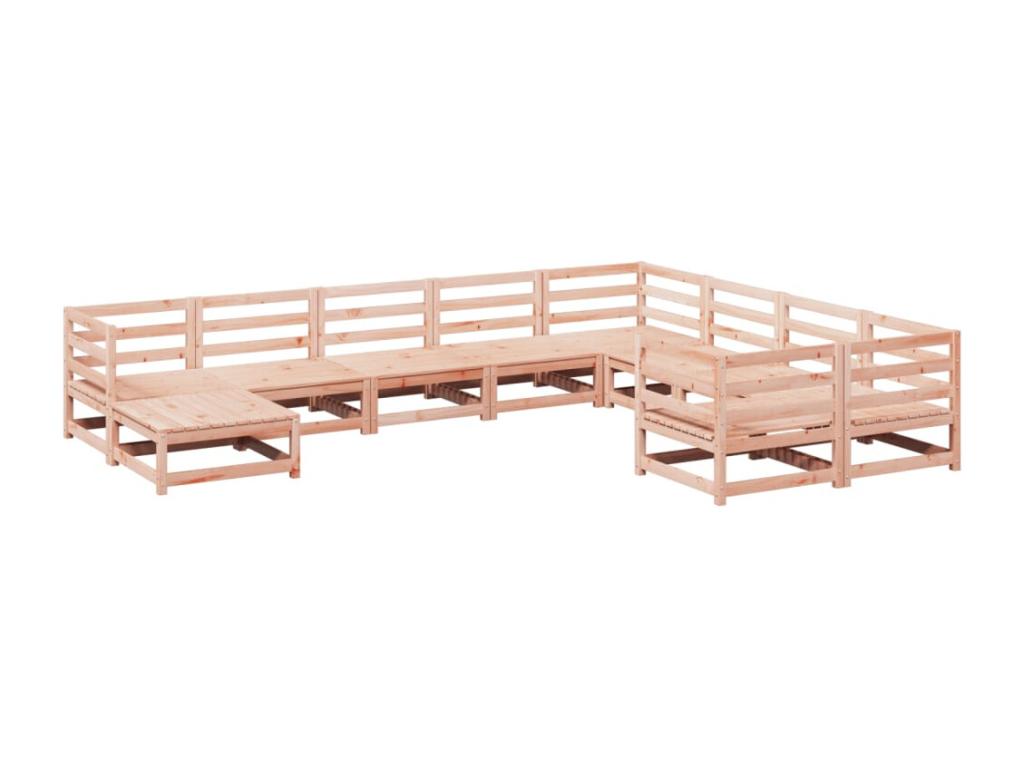 Patio Furniture Set, 10-Piece, Wood, Naturel Clair