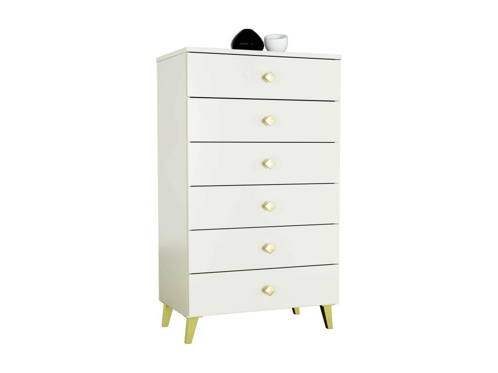 Dresser, Wood, Beige, 60 x 37 x 104 cm